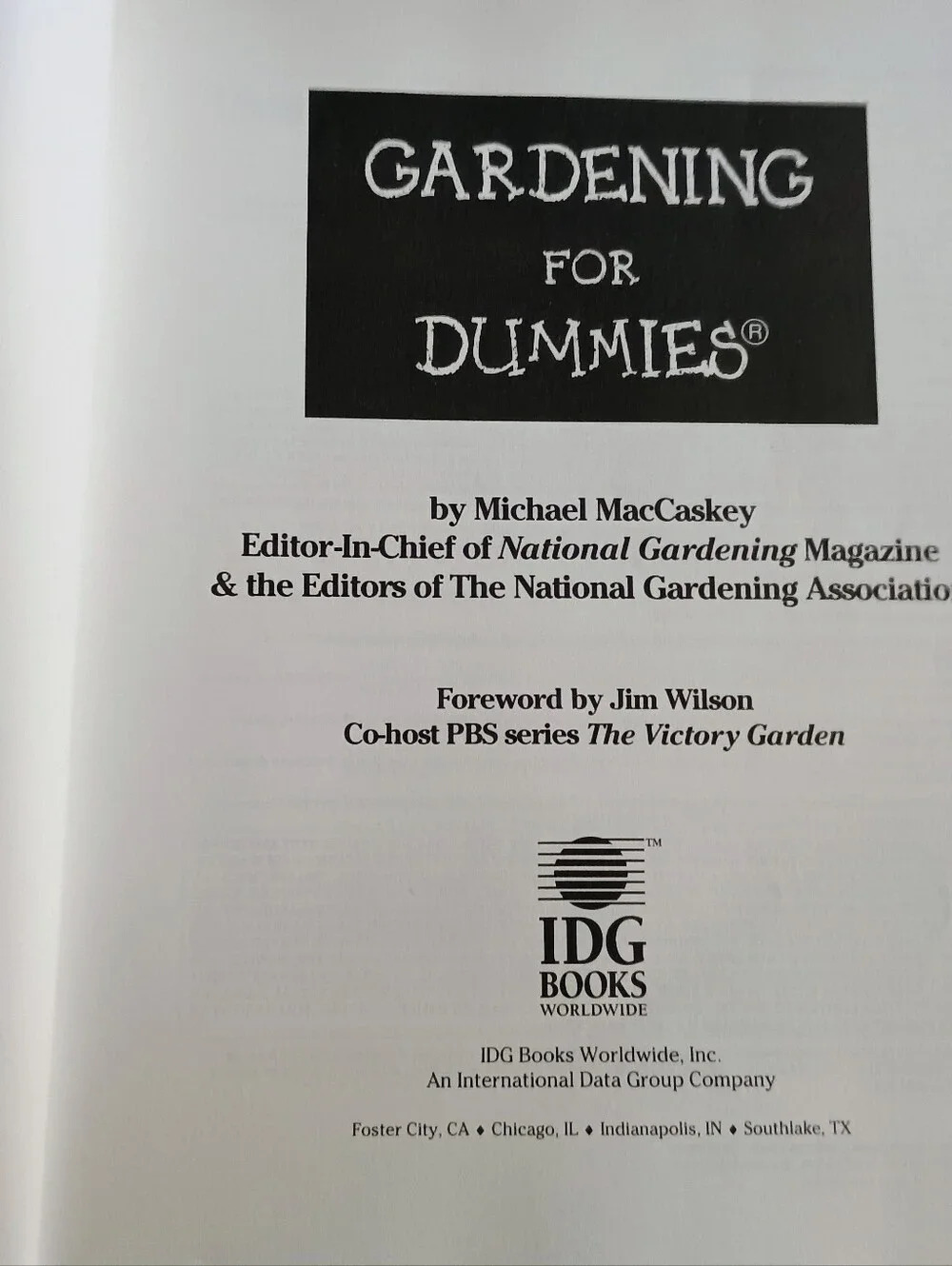 Gardening for Dummies Book (1996) by Michael MacCaskey, Paperback, Pre-owned